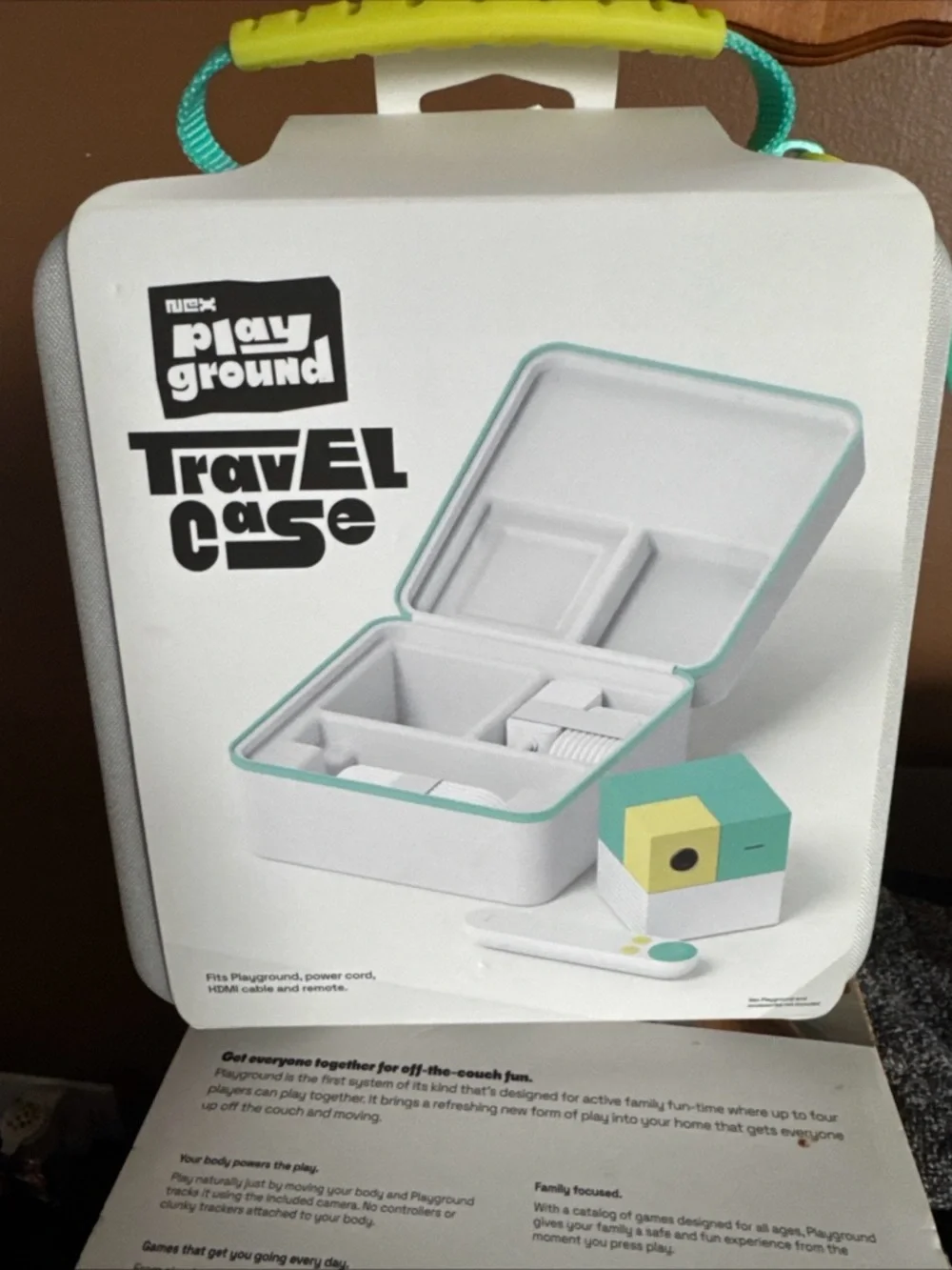 Travel Case - White with Turquoise Trim